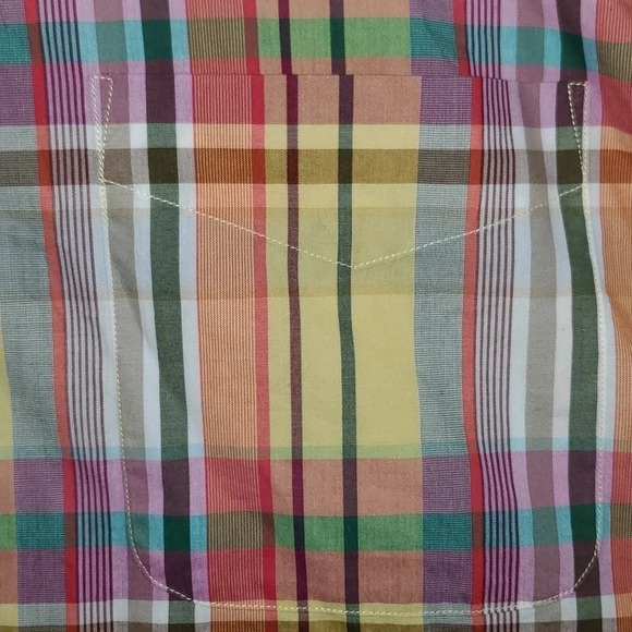ALAN FLUSSER MEN'S SZ XXL 100% COTTON LONG SLEEVE PLAID DRESS SHIRT MULTI COLOR - Picture 7 of 13